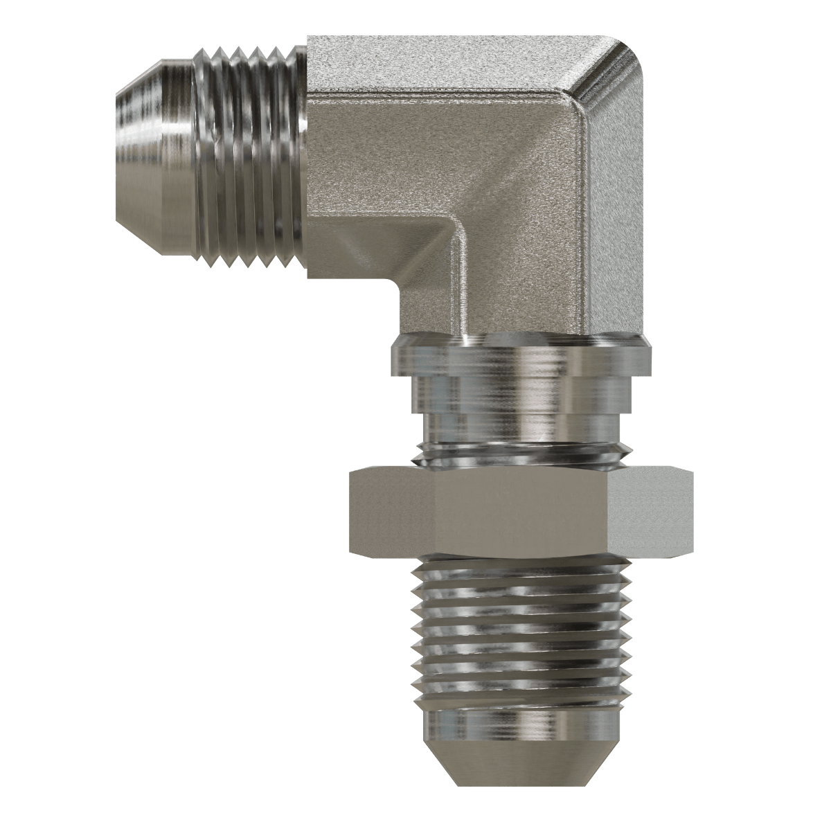 2701 - LN - 24 - 24 JIC Bulkhead Union Elbow 90 with Locknut - GetHydraulics.com