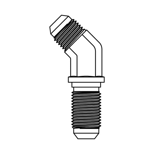2702 - 12 - 12 JIC Bulkhead Union Elbow 45 - GetHydraulics.com