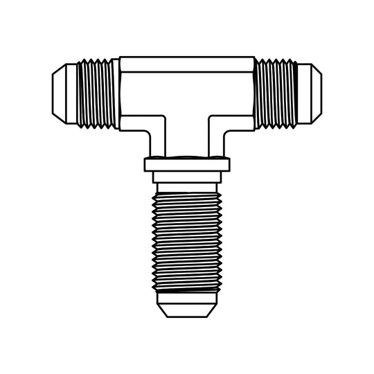 2703 - 24 - 24 - 24 JIC Bulkhead Union Branch Tee - GetHydraulics.com
