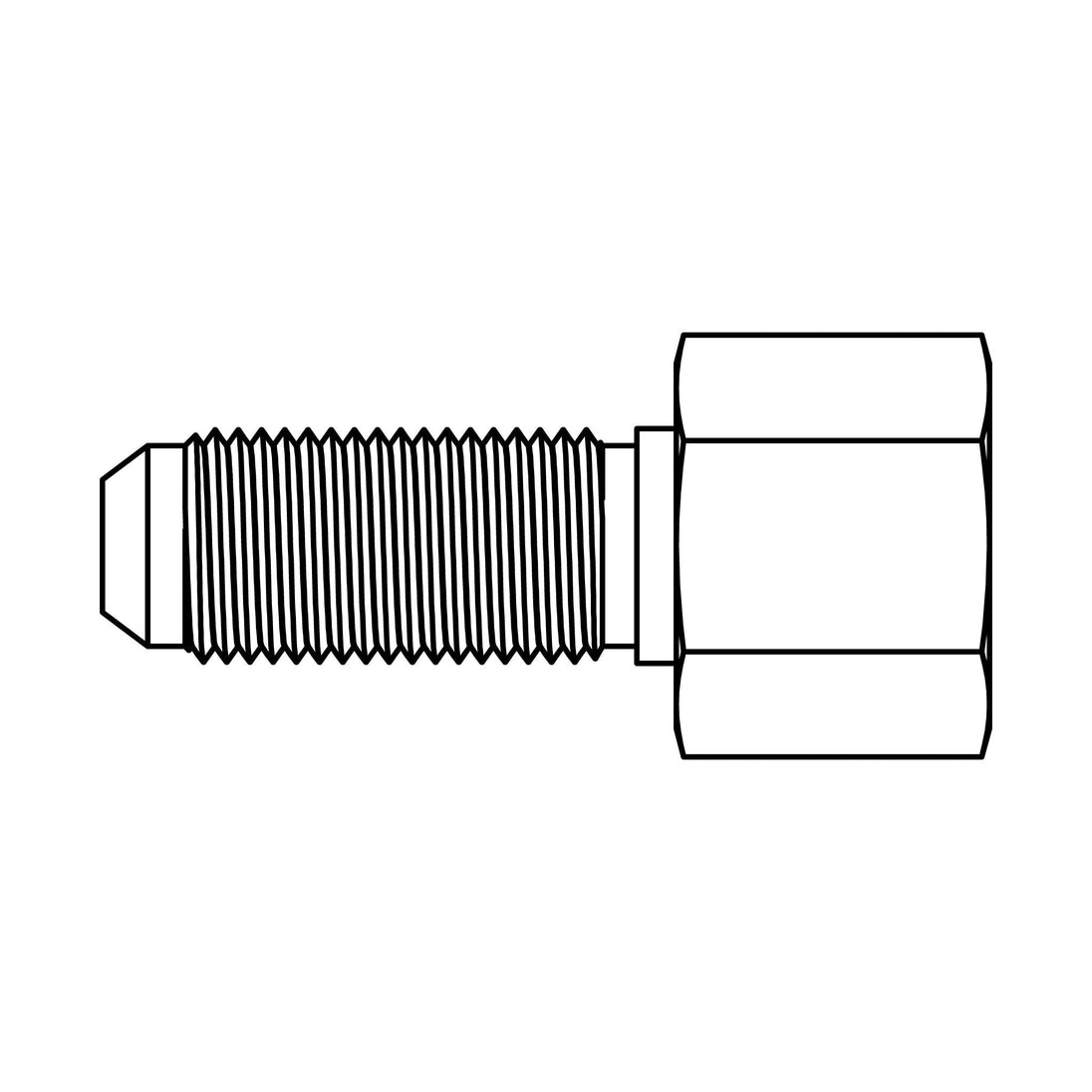 2705 - 06 - 06 JIC to Pipe Bulkhead - GetHydraulics.com