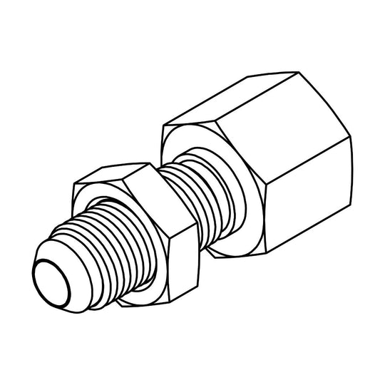 2705 - LN - 04 - 04 JIC to Pipe Bulkhead with Locknut - GetHydraulics.com