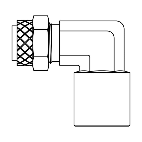 270P - 04 - 04 Tube to Pipe Elbow 90°, Brass - GetHydraulics
