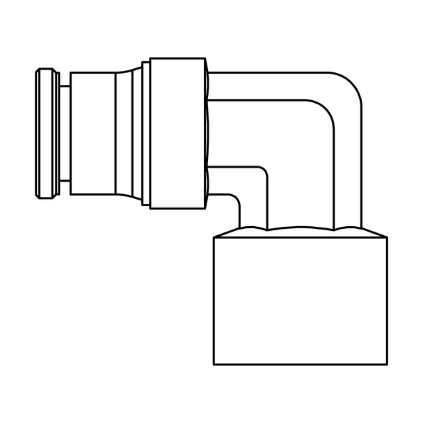 270PP-06-04 Tube to Pipe Elbow 90°, Brass