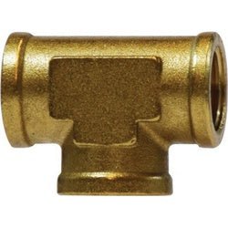 28023 Union Tee, 1 - in FNPTF x 1 - in FNPTF x 1 - in FNPTF, Brass - GetHydraulics.com