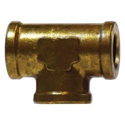 28046 Reducing Tee, 1/2 - in FIP x 1/2 - in FIP x 3/8 - in FIP, Brass - GetHydraulics.com