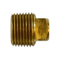 28086 Barstock Square Head Plug, 3/8 - in FNPT, 0.8 in, Brass - GetHydraulics.com