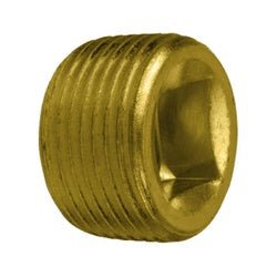 28094SLF Countersunk Square Plug, 1/4 - in Male NPTF, Lead - Free Brass - GetHydraulics.com
