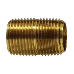28131 Close Nipple, 1/8 - in MNPTF x 1/8 - in MNPTF, 3/4 in, Brass - GetHydraulics.com