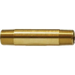 28136 Long Pipe Nipple, 3/4 in NPTF x 3/4 in, 1 - 1/2 in, Brass - GetHydraulics.com