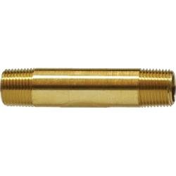 28150 Long Nipple, 3/8 - in MNPT x 3/8 - in MNPT, 2 - 1/2 in, Brass - GetHydraulics.com