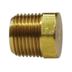 28203VS Cored Hex Head Plug, 3/8 in MIP, 0.72 in, Brass - GetHydraulics.com