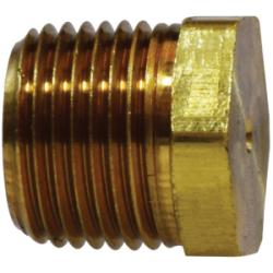28204S Solid Hex Head Plug, 1/2 - in NPTF, 0.81 in, Brass - GetHydraulics.com