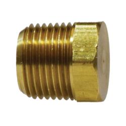 28206 Cored Hex Head Plug, 1 - in Male NPTF, Brass - GetHydraulics.com