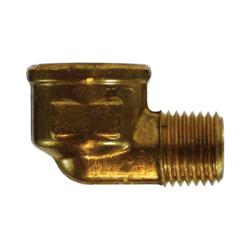 28264 90 - deg Reducing Street Elbow, 3/8 - in FNPTF x 1/2 - in MNPTF, Brass - GetHydraulics.com