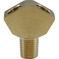 28295 Wye, 1/4 in FIP x 1/4 in FIP x 1/4 in MIP, 1.56 in, Brass - GetHydraulics.com