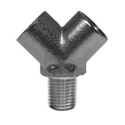 28296 Wye, 1/4 in FIP x 1/4 in FIP x 1/4 in MIP, 1.4 in, Brass - GetHydraulics.com