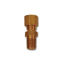 282X2X1 Split Sleeve Connector with Nut and Sleeve, 1/8 in Tube OD x 1/16 in MPT, Brass - GetHydraulics.com