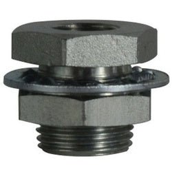 28307 Bulkhead Coupling, 1/4 in FIP x 1/4 in FIP, Brass/Steel - GetHydraulics.com