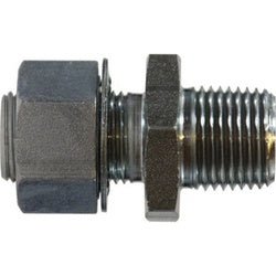 28310 Long Bulkhead Connector, 1/2 - in MIP x 1/4 - in FIP, Steel - GetHydraulics.com