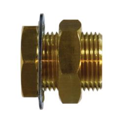 28311 Bulkhead Anchor Coupling, 3/4 in FNPT x 3/4 in FNPT, 1 - 1/2 in, Brass - GetHydraulics.com