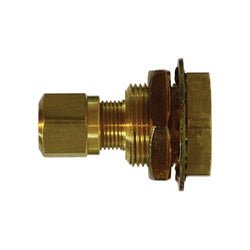 28321 Bulkhead Adapter, 1/2 in Tube OD x 7/8 in FNPTF, Brass - GetHydraulics.com