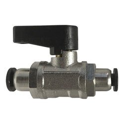 28402 Mini Ball Valve, 3/8 in Nominal, Push - Fit x Push - Fit, 250 psi Pressure, Brass Body - GetHydraulics.com
