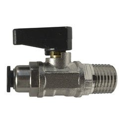 28403 Mini Ball Valve, 5/32 x 1/8 in Nominal, Push - Fit x MNPT, 250 psi Pressure - GetHydraulics.com