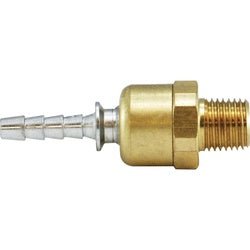28415 High Volume Ball Swivel Adapter, 1/4 in Hose Barbed x 1/4 in MNPTF, Brass - GetHydraulics.com