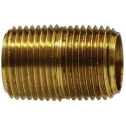 28496 Pipe Nipple, 1 in NPTF x 1 in, Close, Brass - GetHydraulics.com