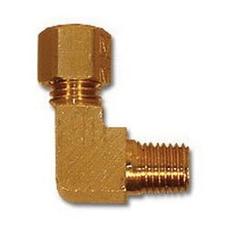 284X2 90 deg Elbow, 1/8 in Tube OD x 1/8 in MPT, Brass - GetHydraulics.com
