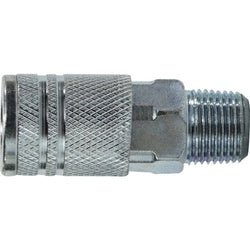28552S Industrial Interchange Male Coupler, 1/4 - in Body, 1/4 - in Male NPT, Steel - GetHydraulics.com