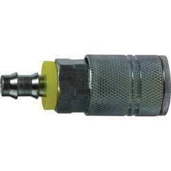 28565S Industrial Interchange Push - On Hose Coupler, 1/4 - in Body, 1/4 - in Push - On Hose Barb, Steel - GetHydraulics.com