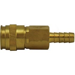 28690 Universal Hose ID Coupler, 1/4 - in Body, 1/4 - in Hose Barb, Brass - GetHydraulics.com