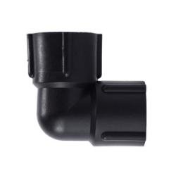 28709P 90 deg Elbow, 3 in FPT x 3 in FPT, Polypropylene, Black - GetHydraulics.com