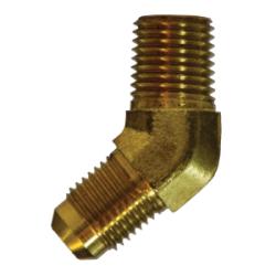 28733F 45 - deg Elbow, 9/16 - in Male JIC x 3/8 - in MIP, Brass - GetHydraulics.com