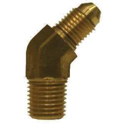 28734F 45 - deg Elbow, 9/16 - in Male JIC x 1/2 - in MIP, Brass - GetHydraulics.com