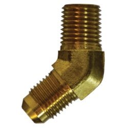 28742F 45 - deg Elbow, 3/4 - in 37 deg Male JIC Flared x 3/4 - in MPT, Brass - GetHydraulics.com
