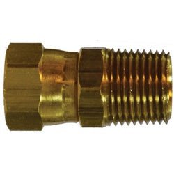 28756 Straight Swivel Adapter, 1/2 - in Female 37 deg JIC x 1/2 - in MIP, Brass - GetHydraulics.com