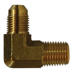 28770F 90 - deg Elbow, 9/16 - in Male 37 deg JIC x 1/4 - in MIP, Brass - GetHydraulics.com