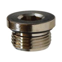 28835 Countersunk Sealed Plug, 1/8 - in BSPP, Brass, Nickel - Plated - GetHydraulics.com