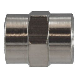 28894 Coupling, 1/8 - in Female BSPP x 1/8 - in Female BSPP, Nickel - Plated Brass - GetHydraulics.com