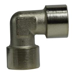 28918 Elbow, 1/4 - in Female BSP x 1/4 - in Female BSP, Brass, Nickel - Plated - GetHydraulics.com