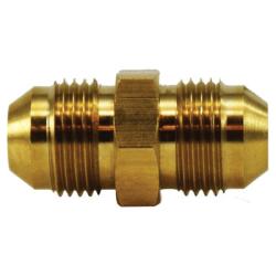 28969 Straight Tube Union, 3/8 - in Male JIC Flared x 3/8 - in Male JIC Flared, Brass - GetHydraulics.com