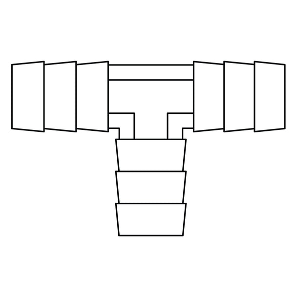 29T - 04 - 04 - 04 Hose Barb Tee - GetHydraulics