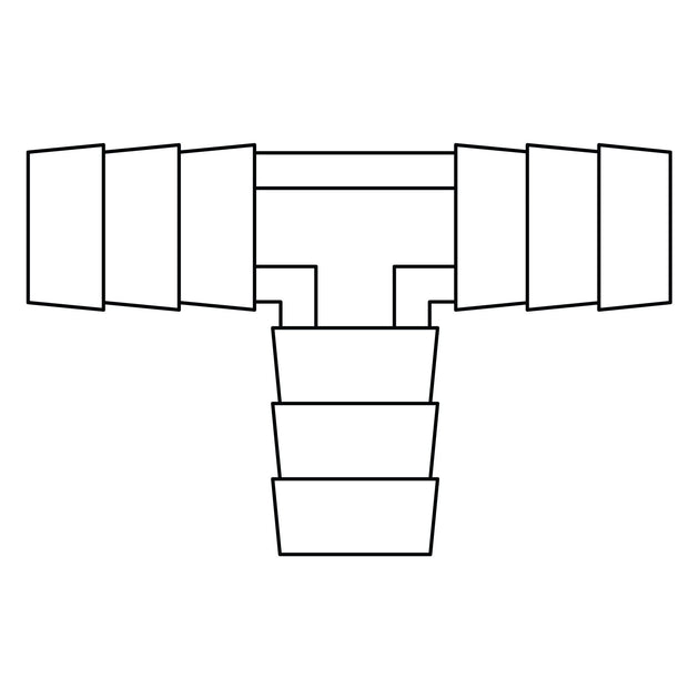 29T - 06 - 06 - 06 Hose Barb Tee - GetHydraulics.com