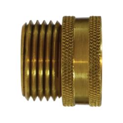 30000 Straight Swivel Adapter, 3/4 - in MGH x 3/4 - in FGH, Brass - GetHydraulics.com