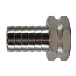 30032SS Garden Hose Female Swivel, 1/2 - in Hose Barb x 3/4 - in Female Garden Hose, Stainless Steel - GetHydraulics.com