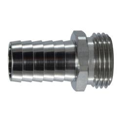 30040SS Garden Hose Swivel Adapter, 1/2 in Hose Barbed x 3/4 in MGH, Stainless Steel - GetHydraulics.com