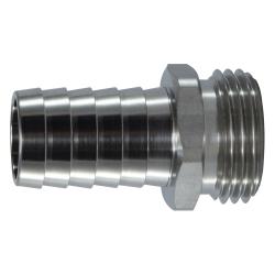 30041SS Garden Hose Swivel Adapter, 5/8 in Hose Barbed x 3/4 in MGH, Stainless Steel - GetHydraulics.com