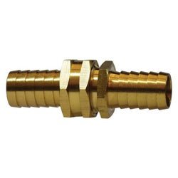 30046 Coupling Set, 1 in Hose Barbed x 1 in Hose Barbed, Brass - GetHydraulics.com